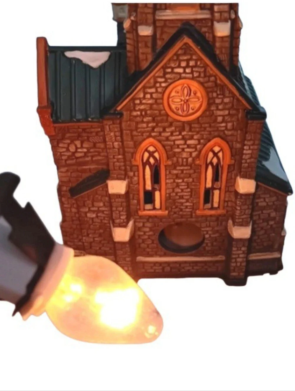 Vintage Holiday Time Village Lighted Church | EUC